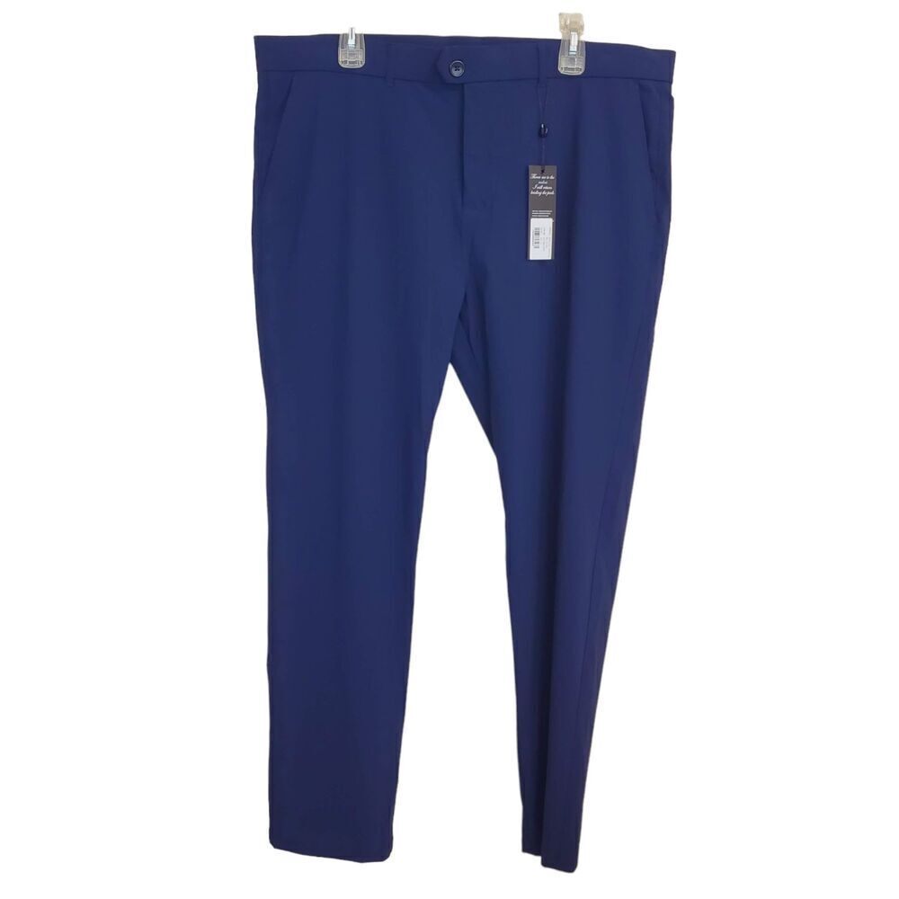 NEW GREYSON Montauk Trouser Mens Size 40/32 Maltese Blue golf Office Stretch